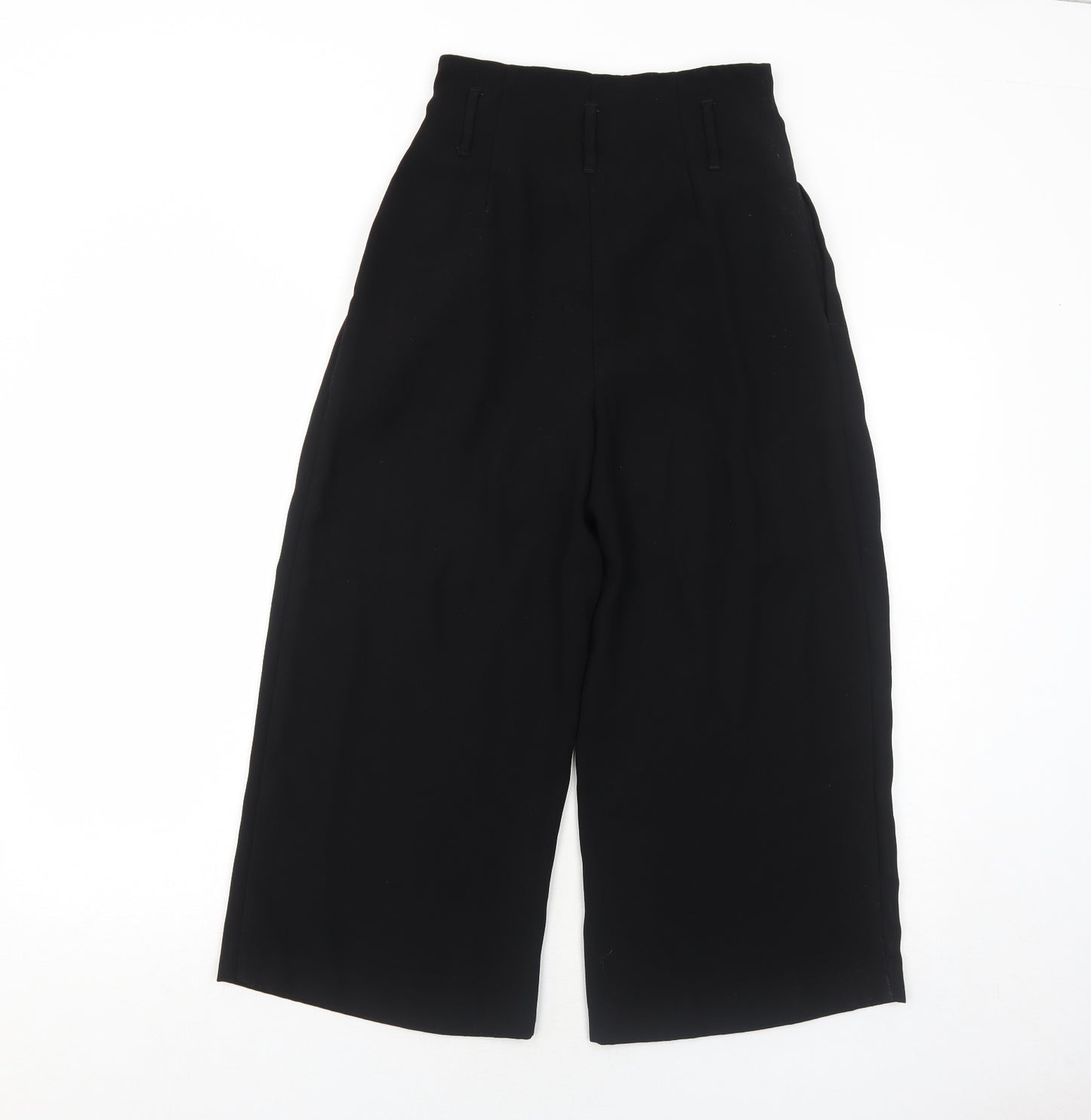 River Island Womens Black Polyester Trousers Size 8 Regular Zip