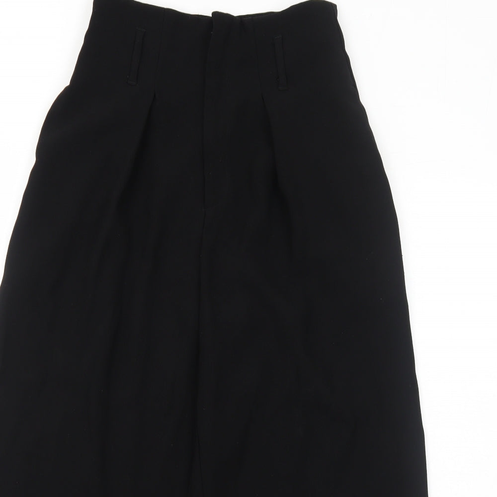 River Island Womens Black Polyester Trousers Size 8 Regular Zip