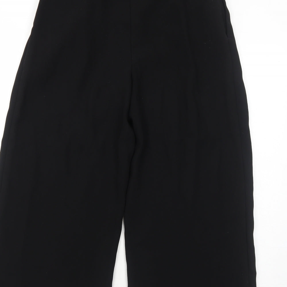 River Island Womens Black Polyester Trousers Size 8 Regular Zip
