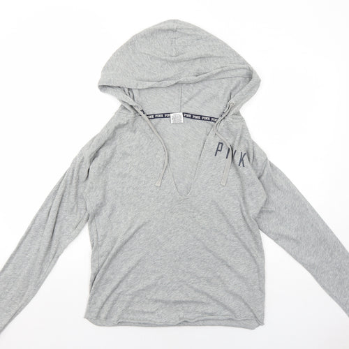PINK Womens Grey Cotton Pullover Hoodie Size XS Pullover - New York Yankees