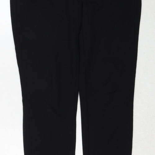 New Look Womens Black Polyester Trousers Size 12 Regular Zip