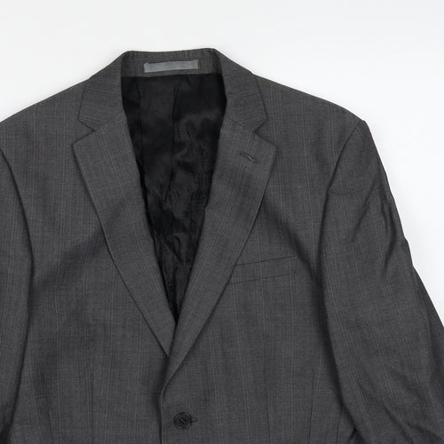 Red Herring Mens Grey Polyester Jacket Suit Jacket Size 36 Regular