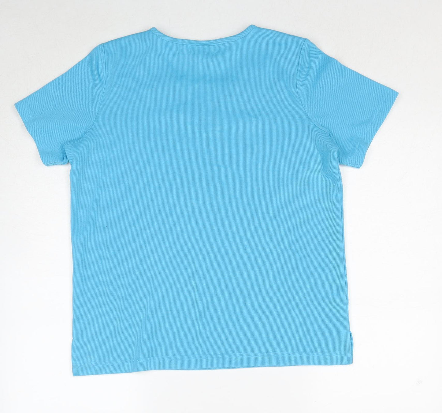 Bonmarché Womens Blue V-Neck Polyester Pullover Jumper Size S