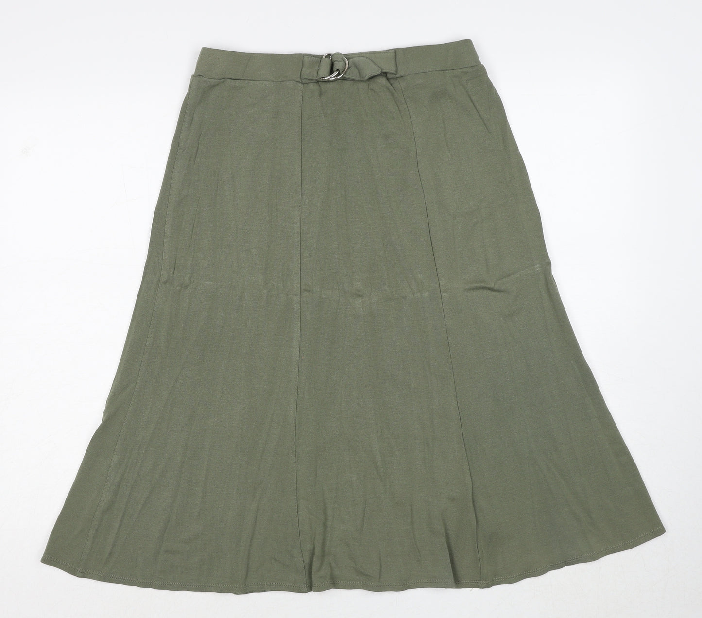 Bonmarché Womens Green Viscose Swing Skirt Size 12