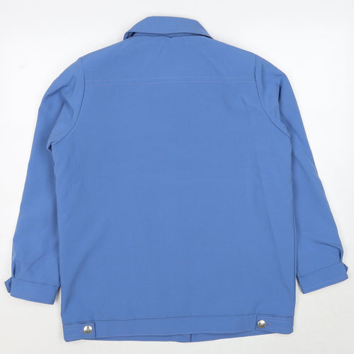 Amber Womens Blue Jacket Size 12 Zip