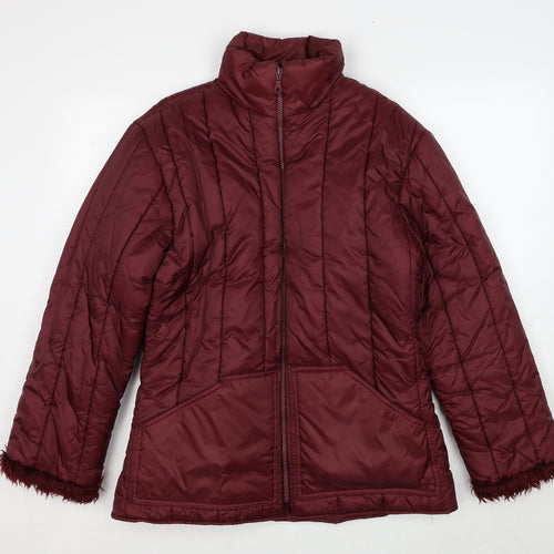 Bufi Girls Red Puffer Jacket Jacket Size 14 Years Zip