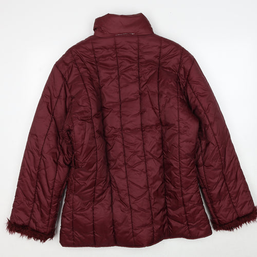 Bufi Girls Red Puffer Jacket Jacket Size 14 Years Zip