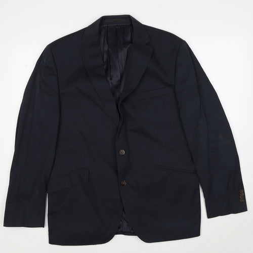 Marks and Spencer Mens Blue Viscose Jacket Suit Jacket Size 42 Regular