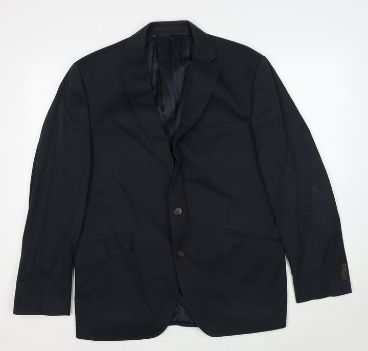 Marks and Spencer Mens Blue Viscose Jacket Suit Jacket Size 42 Regular