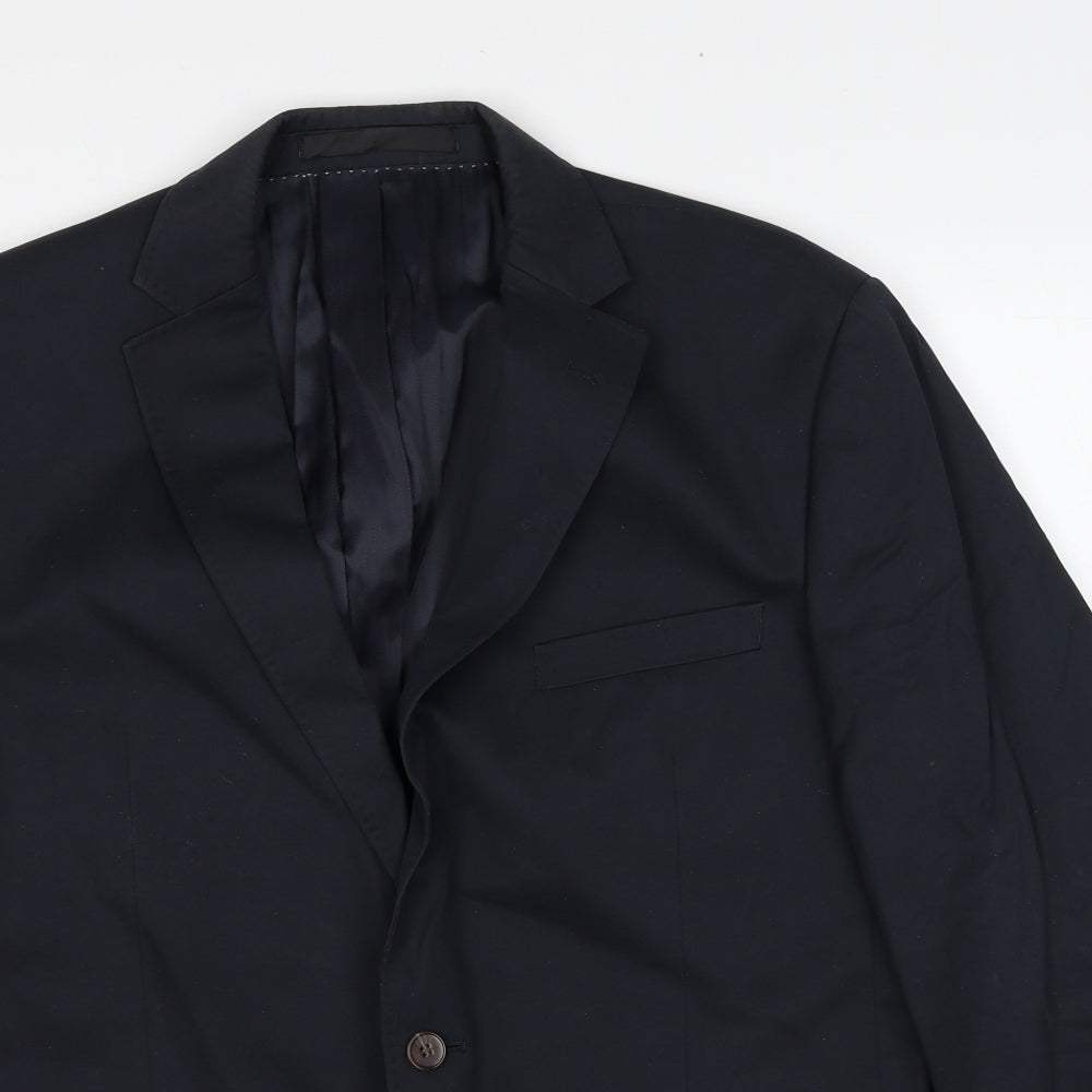 Marks and Spencer Mens Blue Viscose Jacket Suit Jacket Size 42 Regular