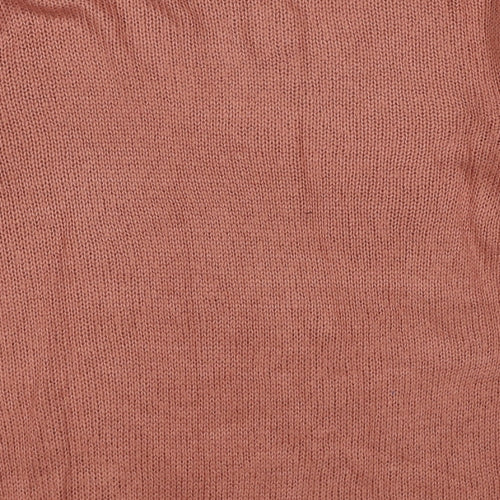 New Look Womens Brown Round Neck Acrylic Pullover Jumper Size S