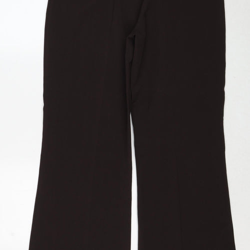 C.M.D Womens Brown Polyester Trousers Size 16 Regular Zip