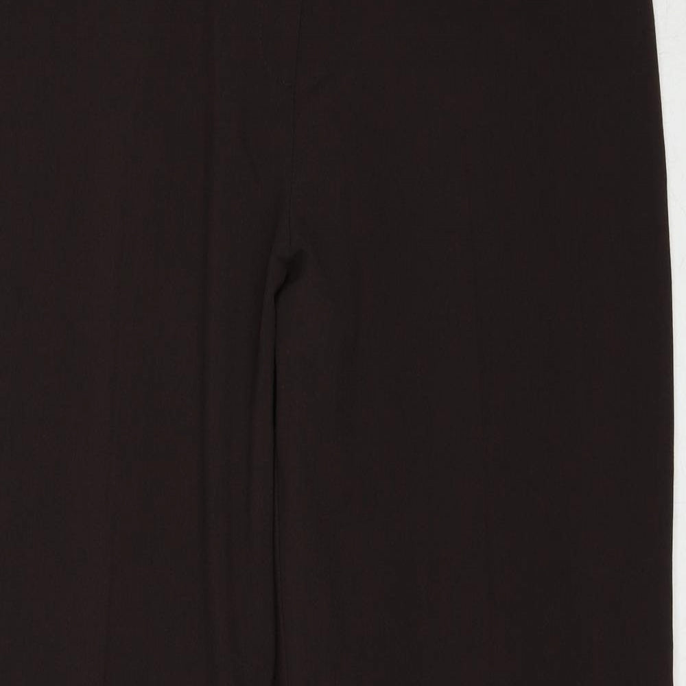 C.M.D Womens Brown Polyester Trousers Size 16 Regular Zip