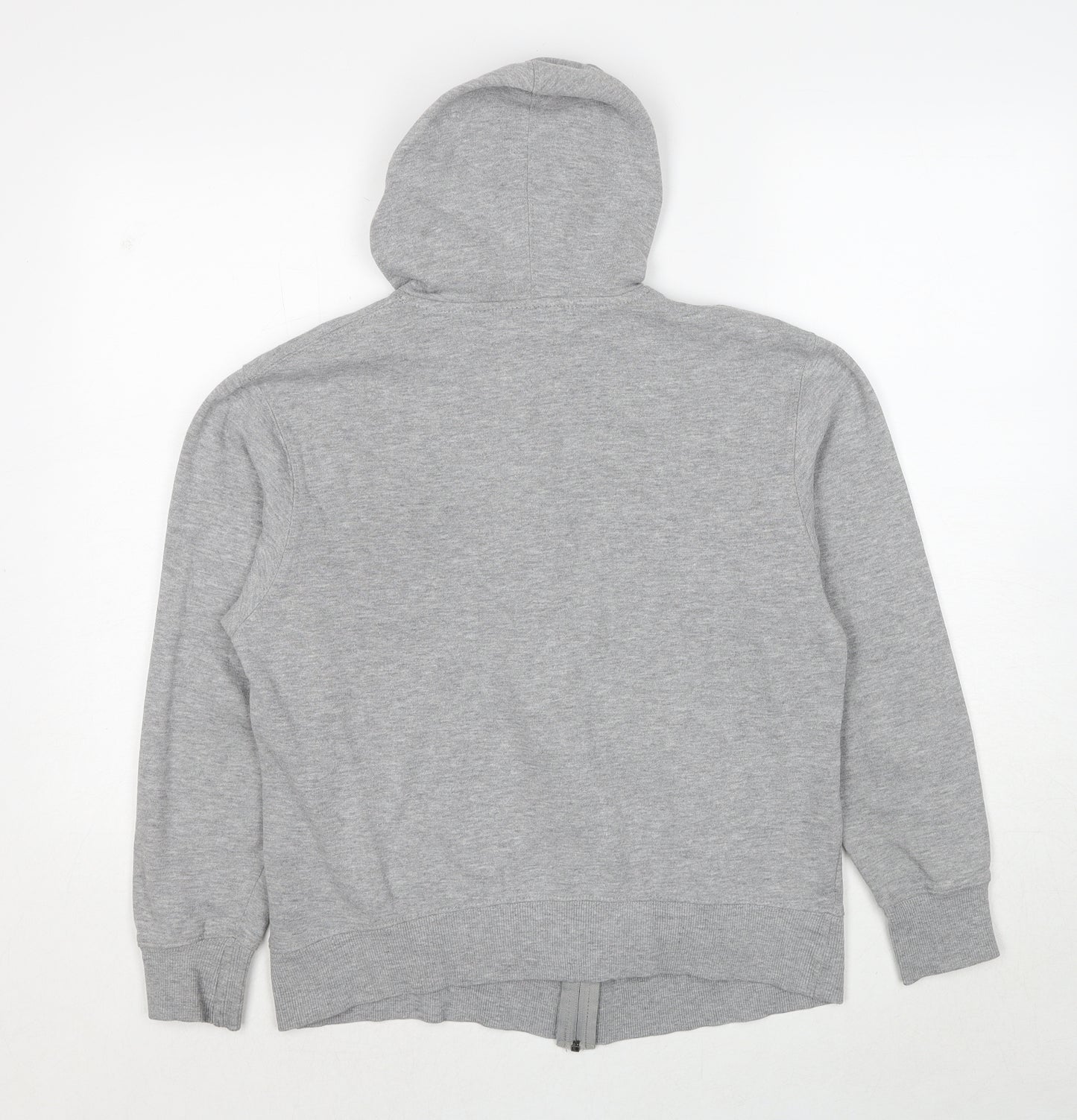 Active Womens Grey Cotton Full Zip Hoodie Size S Zip