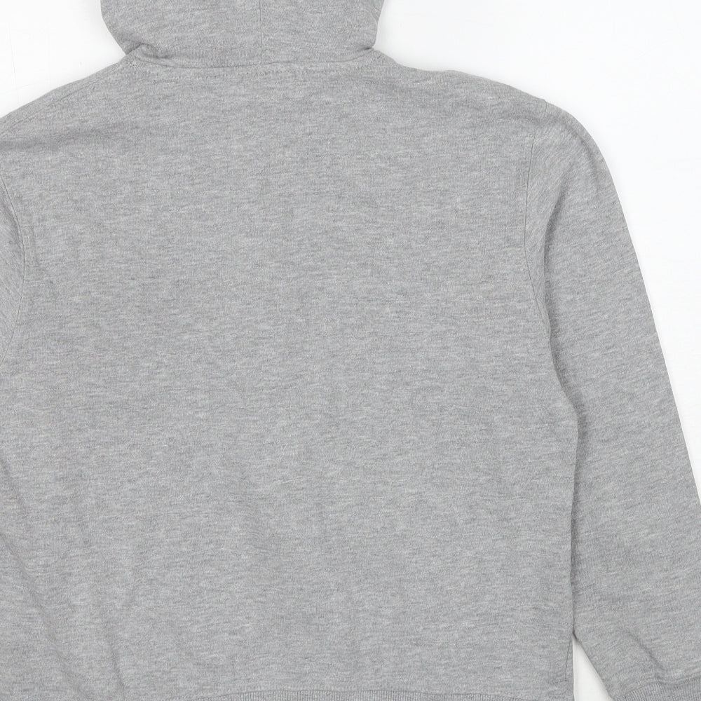 Active Womens Grey Cotton Full Zip Hoodie Size S Zip