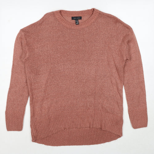 New Look Womens Brown Round Neck Acrylic Pullover Jumper Size M