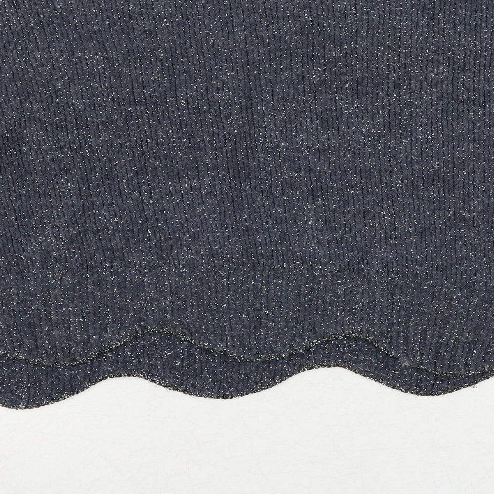 Missguided Womens Blue Round Neck Polyester Pullover Jumper Size S