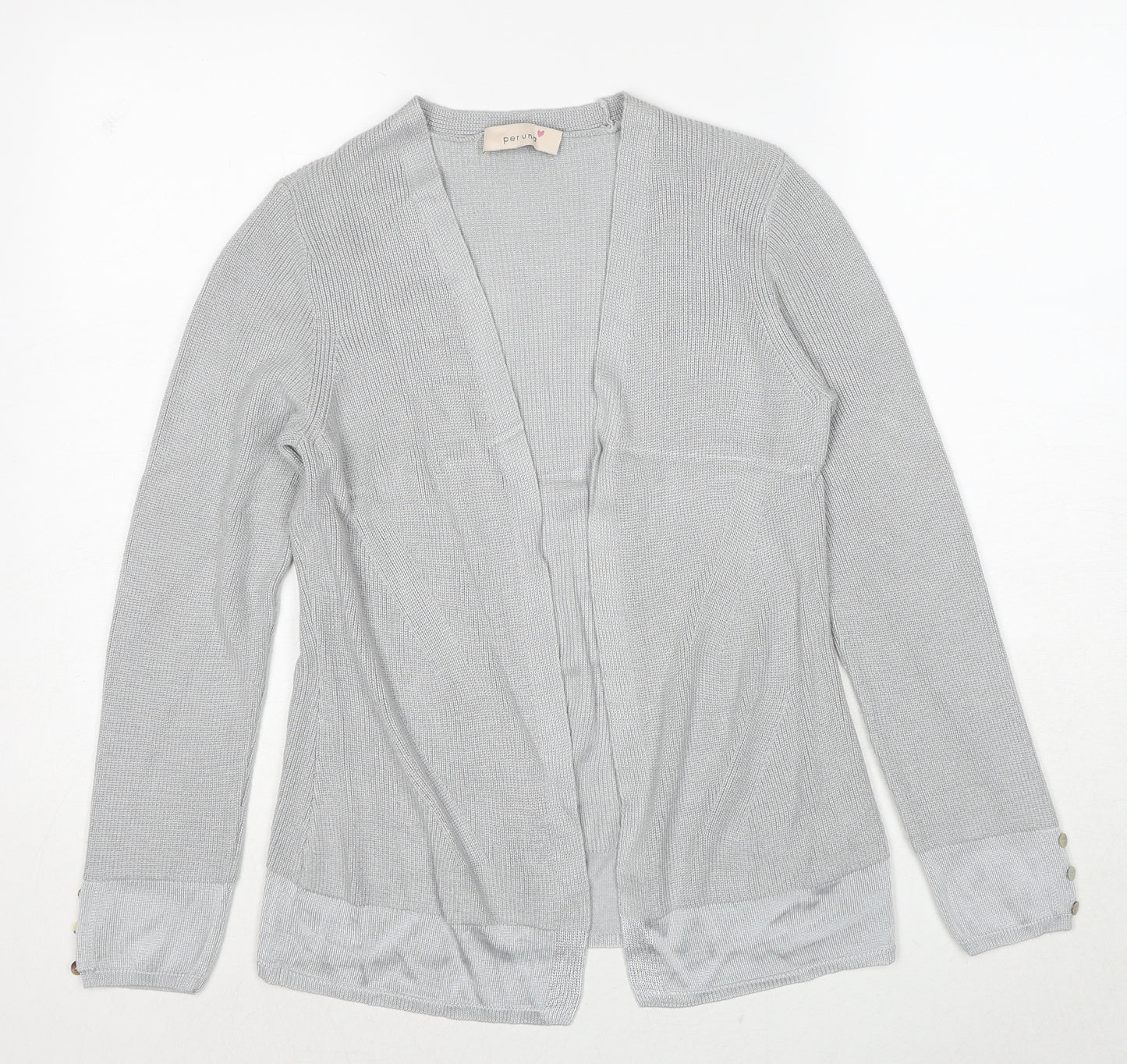 Per Una Womens Grey V-Neck Viscose Cardigan Jumper Size 10
