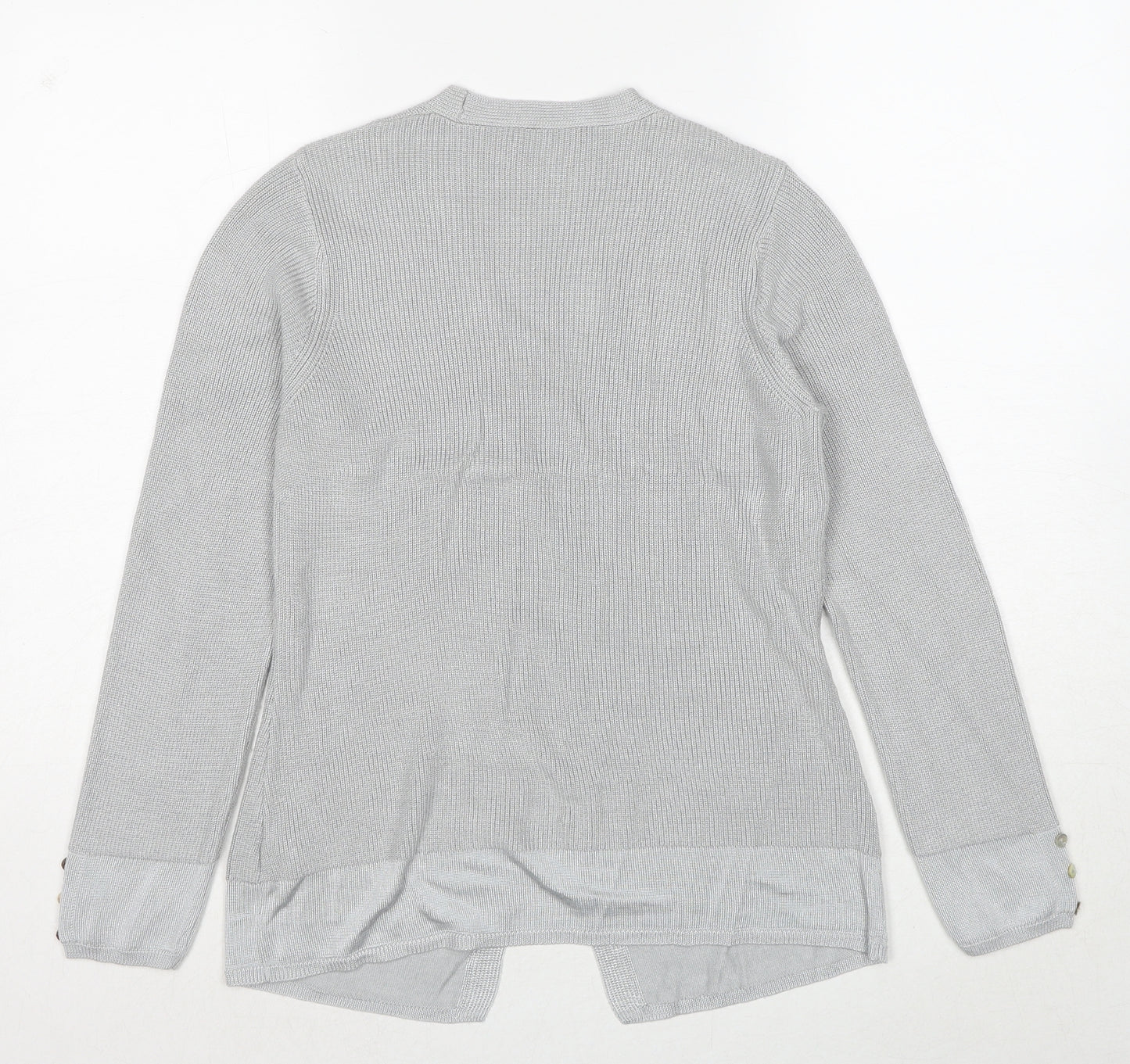 Per Una Womens Grey V-Neck Viscose Cardigan Jumper Size 10