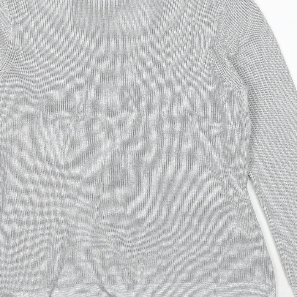 Per Una Womens Grey V-Neck Viscose Cardigan Jumper Size 10