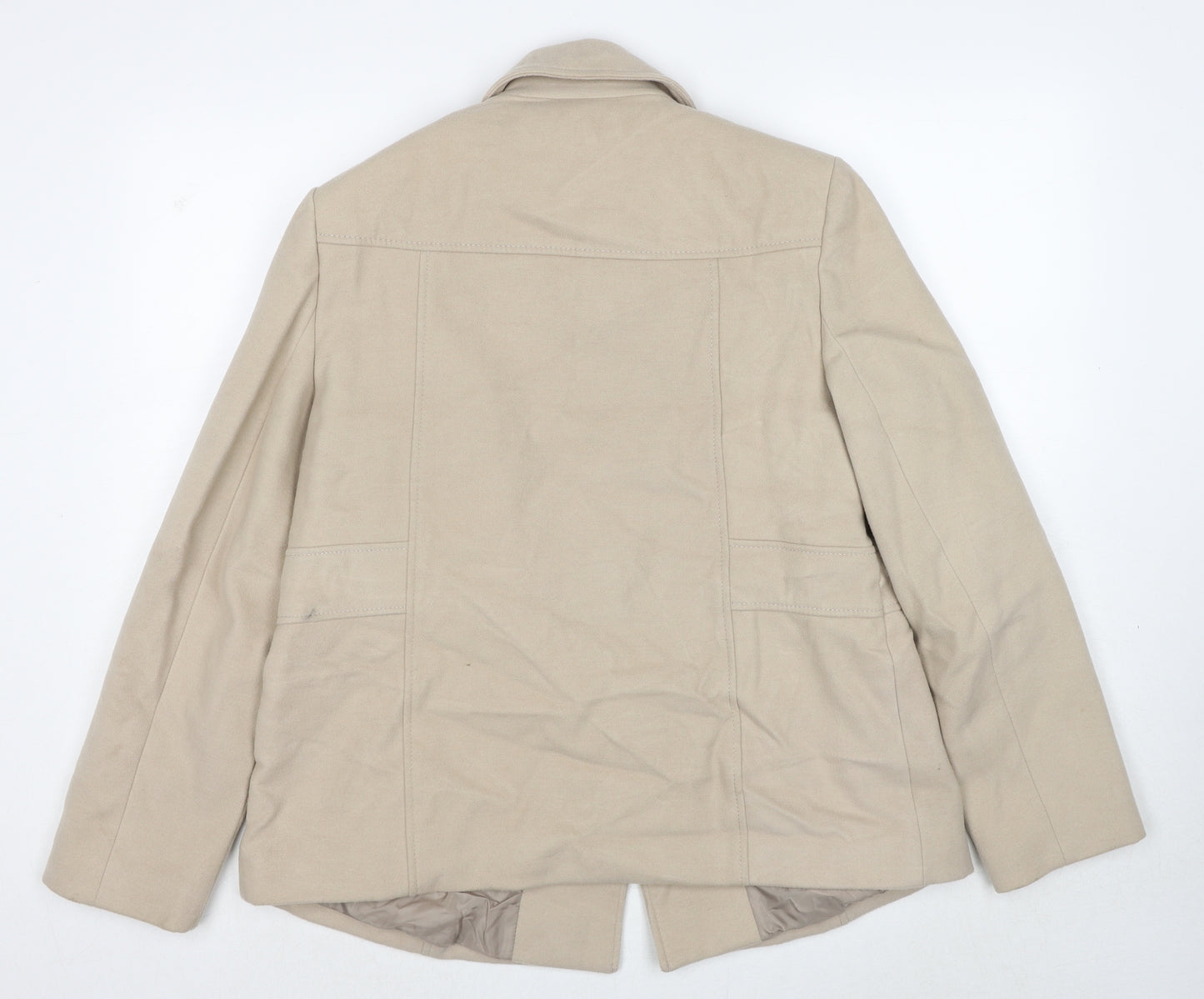 BHS Womens Beige Jacket Size 16 Button