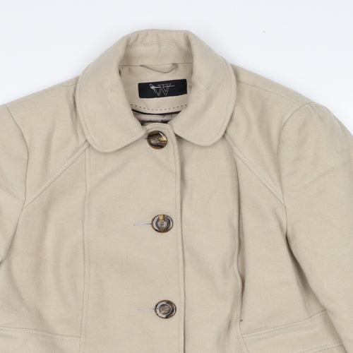 BHS Womens Beige Jacket Size 16 Button
