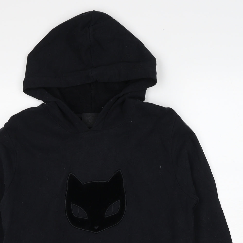 Karl Lagerfeld Womens Black Cotton Pullover Hoodie Size M Pullover