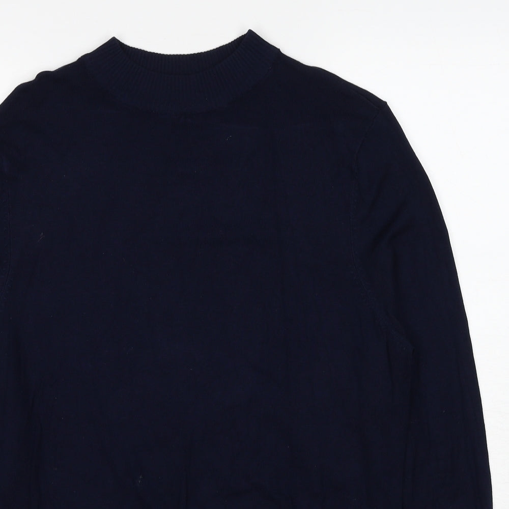 New Look Womens Blue Round Neck Viscose Pullover Jumper Size 18