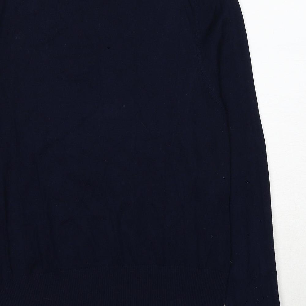 New Look Womens Blue Round Neck Viscose Pullover Jumper Size 18