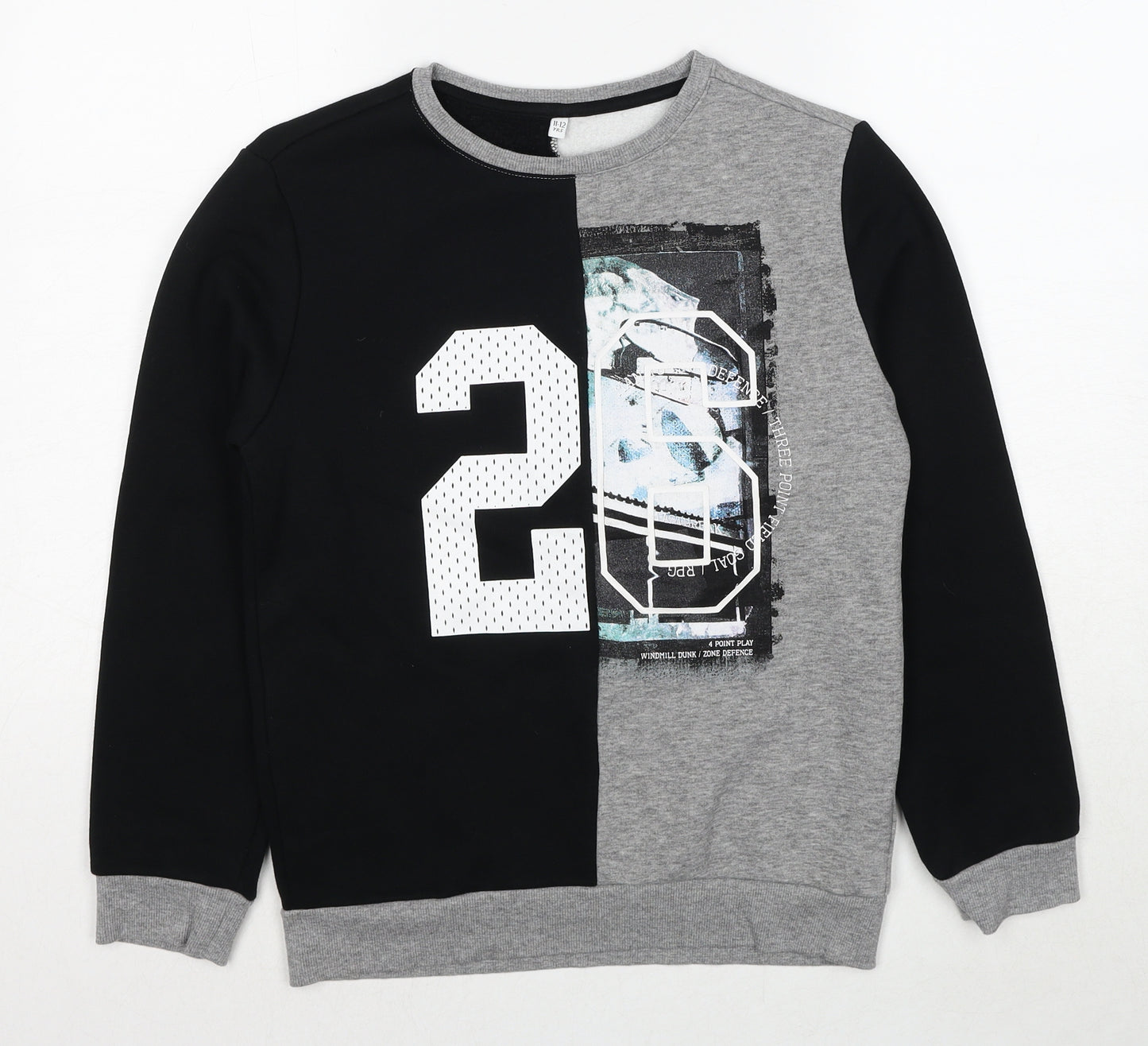 Marks and Spencer Boys Multicoloured Cotton Pullover Sweatshirt Size 11-12 Years Pullover - 26