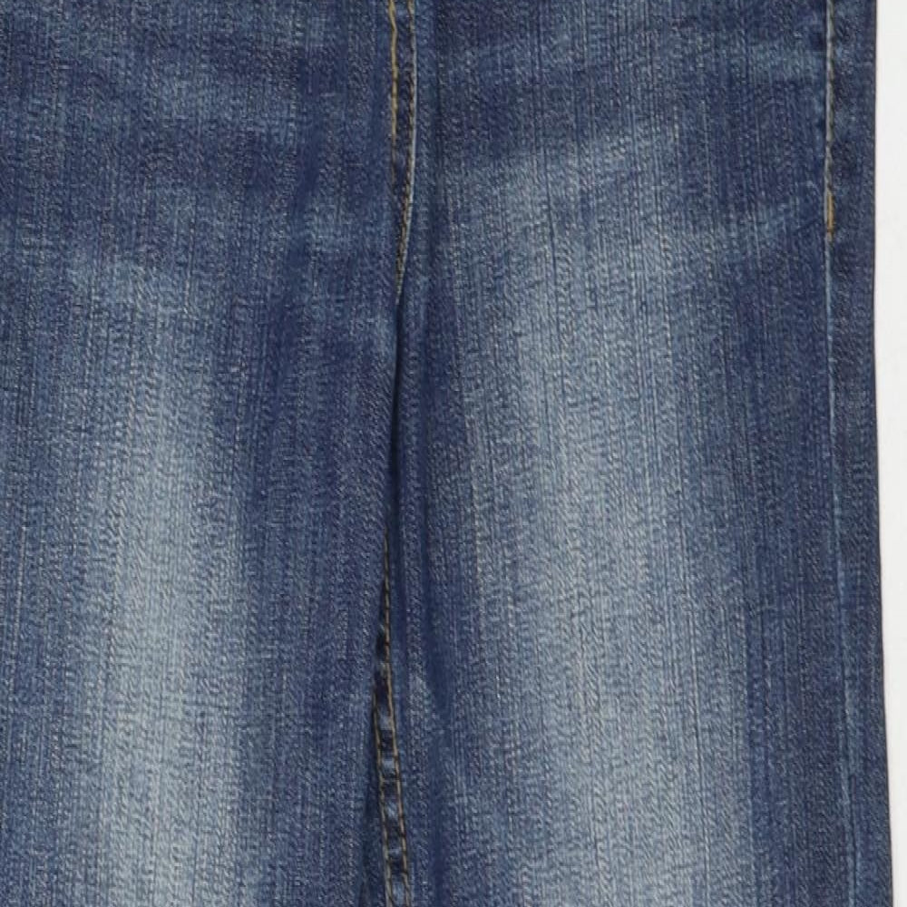 s.Oliver Womens Blue Cotton Straight Jeans Size 28 in Regular Zip