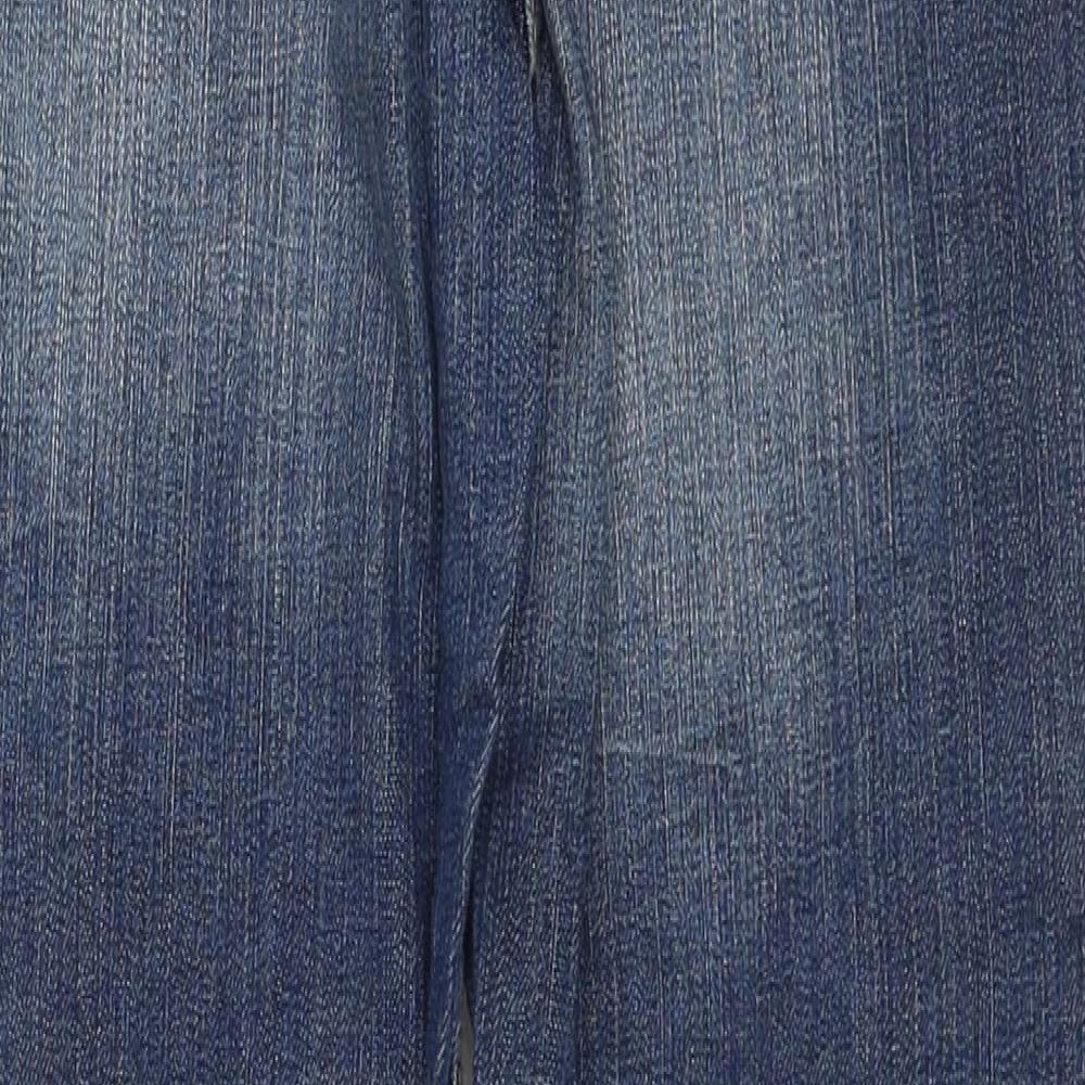 s.Oliver Womens Blue Cotton Straight Jeans Size 28 in Regular Zip
