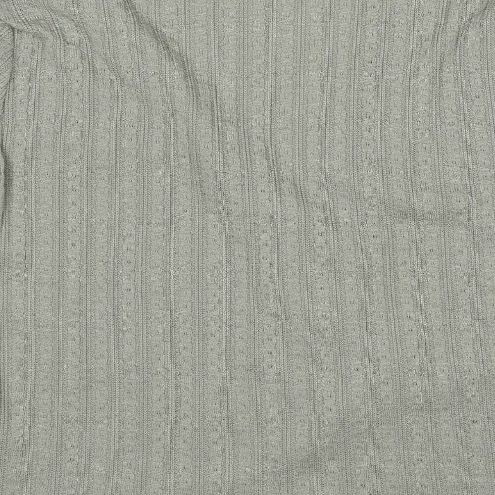 EWM Womens Green V-Neck Polyester Cardigan Jumper Size 16