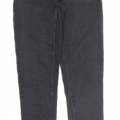 New Look Womens Black Cotton Skinny Jeans Size 8 Regular Zip