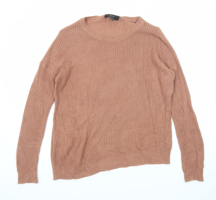 FOREVER 21 Womens Brown Round Neck Acrylic Pullover Jumper Size M