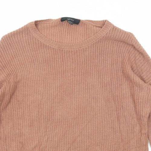 FOREVER 21 Womens Brown Round Neck Acrylic Pullover Jumper Size M