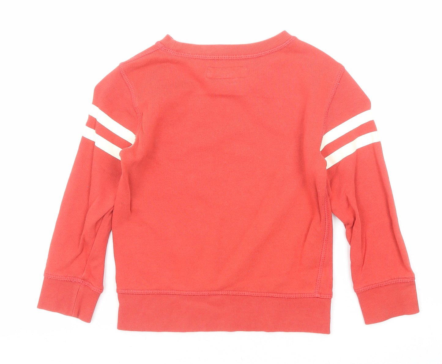 H&M Boys Red Cotton Pullover Sweatshirt Size 3-4 Years Pullover - 1952