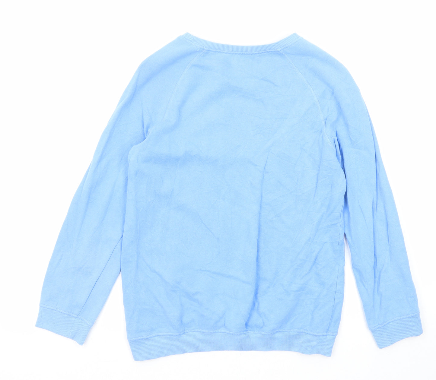 NEXT Girls Blue Cotton Pullover Sweatshirt Size 12 Years Pullover - It's Nice To See You Smile