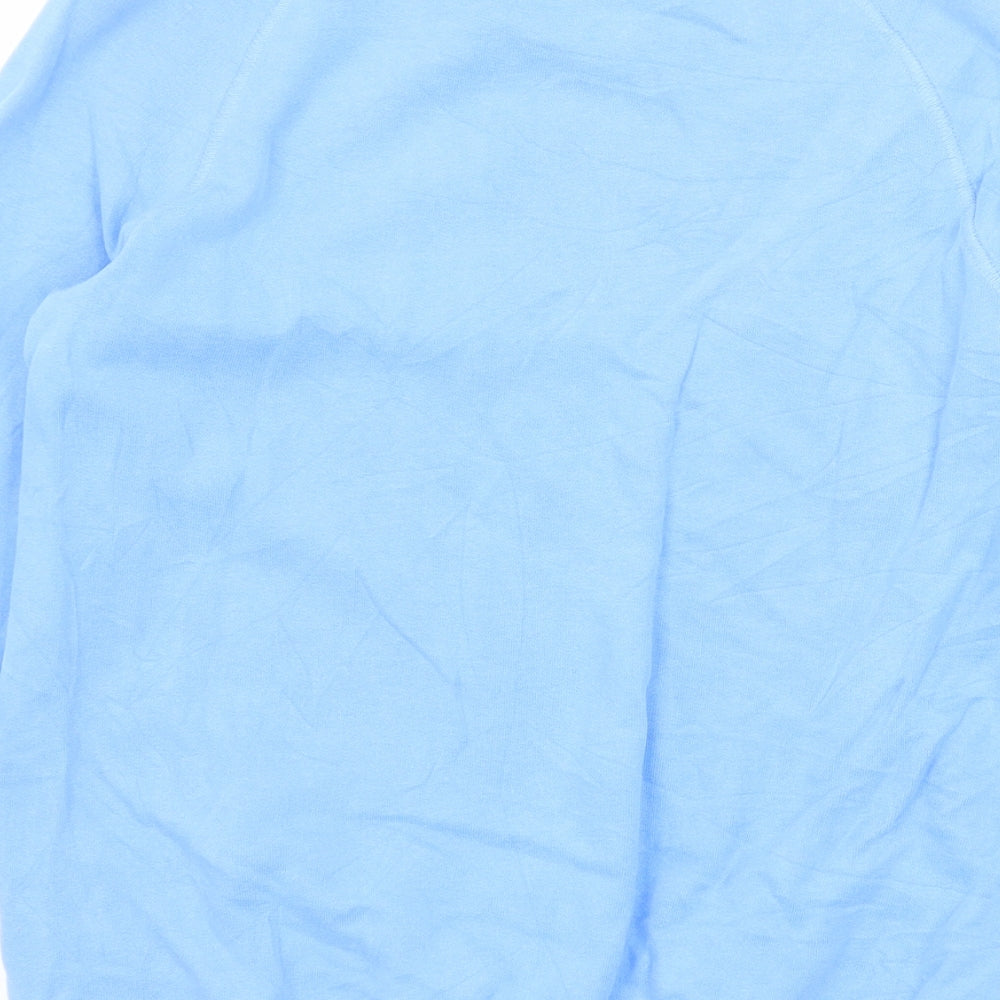 NEXT Girls Blue Cotton Pullover Sweatshirt Size 12 Years Pullover - It's Nice To See You Smile