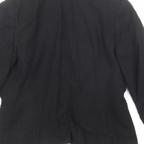 ASOS Womens Black Jacket Blazer Size 10 Button