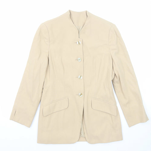 Richards Womens Beige Jacket Blazer Size 10 Button