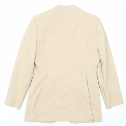 Richards Womens Beige Jacket Blazer Size 10 Button