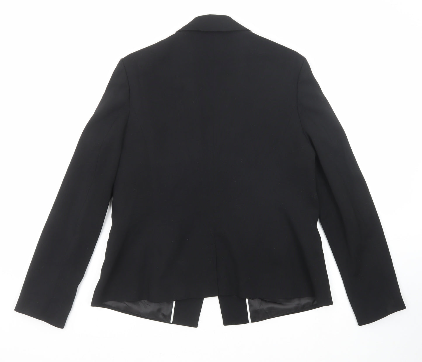 NEXT Womens Black Polyester Jacket Suit Jacket Size 18