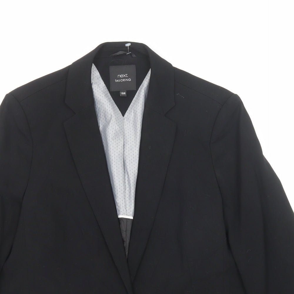 NEXT Womens Black Polyester Jacket Suit Jacket Size 18