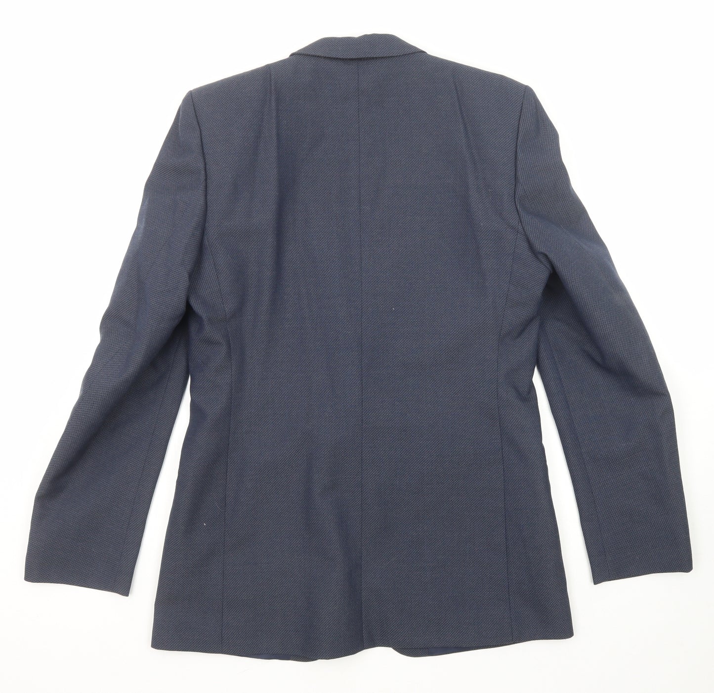 Topman Mens Blue Polyester Jacket Suit Jacket Size 40 Regular