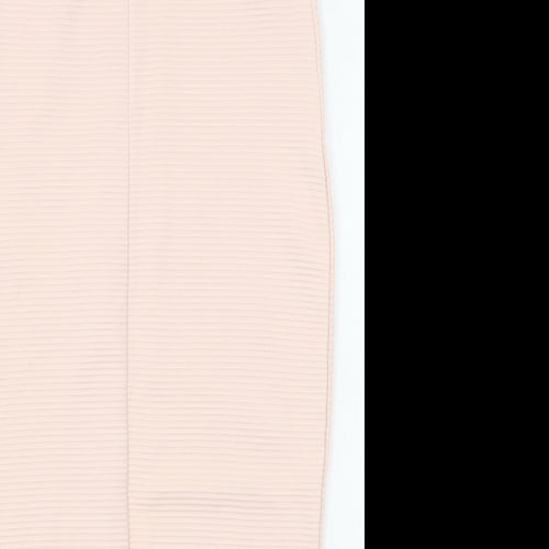 Missguided Womens Pink Polyester Straight & Pencil Skirt Size S Zip - Waist 22 Inches
