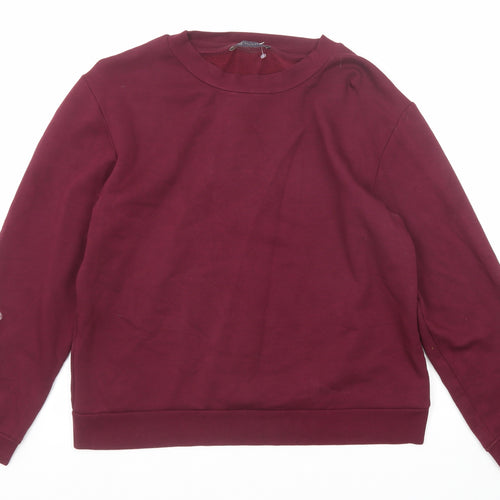 Marks and Spencer Womens Purple Viscose Pullover Sweatshirt Size 14 Pullover