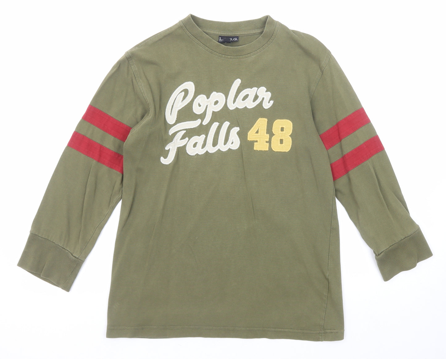 H&M Womens Green Cotton Pullover Sweatshirt Size 16 Pullover - Poplar Falls 48