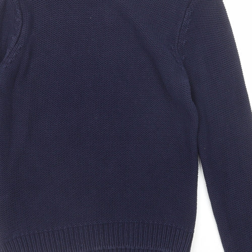 FOREVER 21 Womens Blue Round Neck Cotton Pullover Jumper Size M