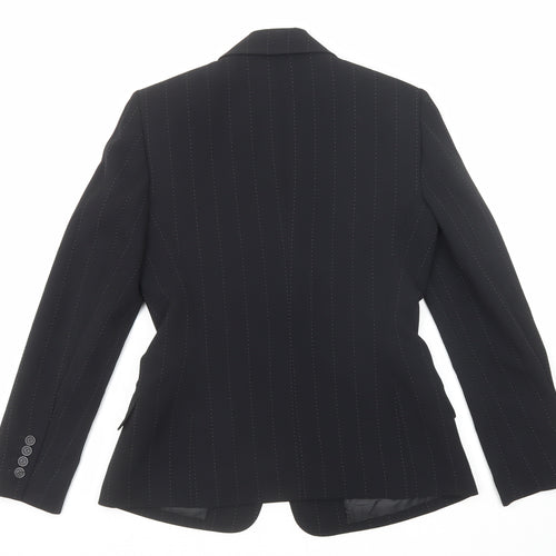 Anne Klein Womens Black Polyester Jacket Suit Jacket Size 8